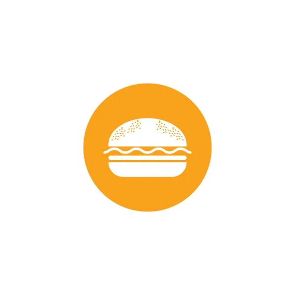 Burger Logo Vectoriel Illustration Conception Fond — Image vectorielle