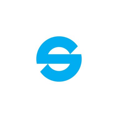 S harfi. logo vektör çizim şablonu.