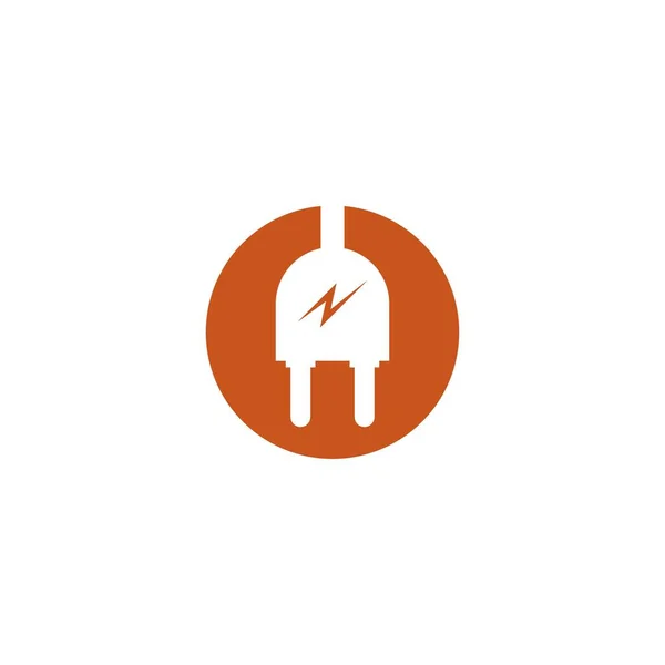 Icône Prise Électrique Illustration Vectorielle Logo Design — Image vectorielle