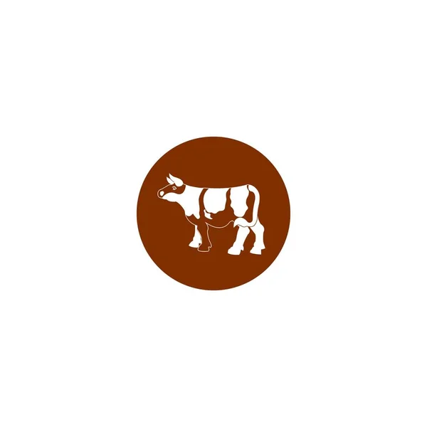 Корова Векторна Ілюстрація Значка Символу Або Логотипу — стоковий вектор