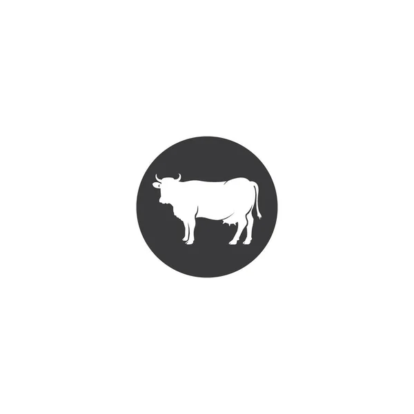 Корова Векторна Ілюстрація Значка Символу Або Логотипу — стоковий вектор