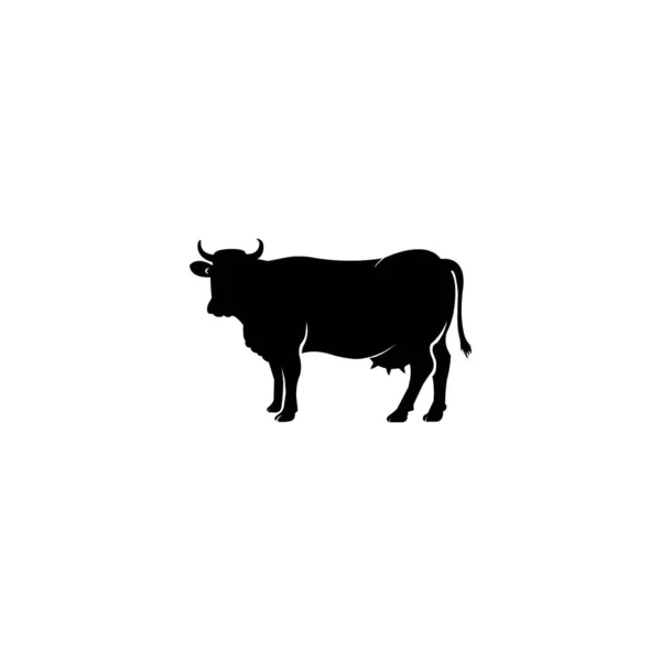 Cow Vector Illustration Icon Symbol Logo — Stock Vector