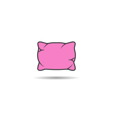 Yastık simge vektör çizim düz tasarımı