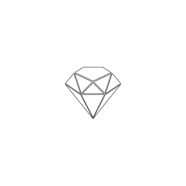 Icono Diamante Vector Ilustración Logo Diseño — Archivo Imágenes Vectoriales