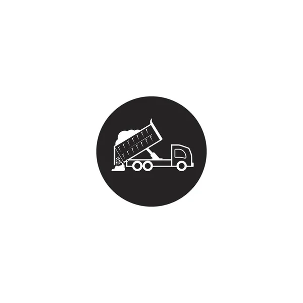 Dump Truck Icon Vector Illustration Design Template — Stock Vector