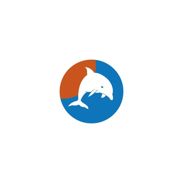 Dolphin Logo Vektor Illustration Design Vorlage — Stockvektor