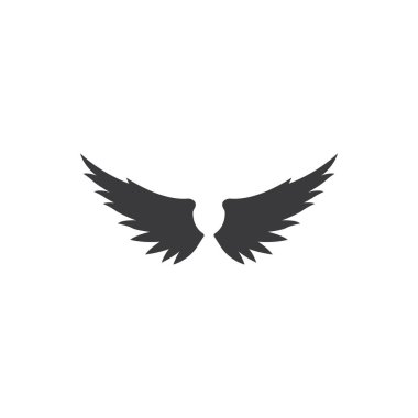 Kanat logo vektör çizim şablonu, arkaplan.