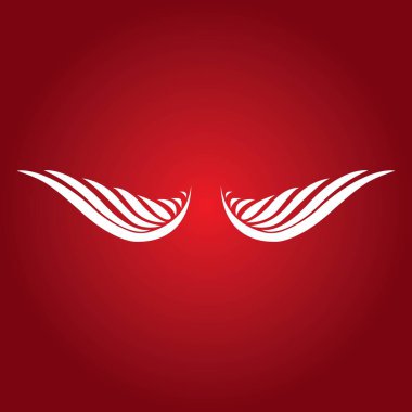 Kanat logo vektör çizim şablonu, arkaplan.