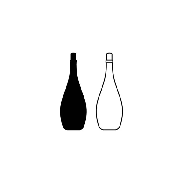 Bottle Pictogram Vector Illustratie Plat Ontwerp — Stockvector