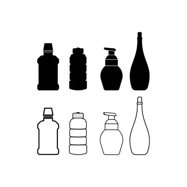 瓶子图标矢量插图平面设计 — 图库矢量图片