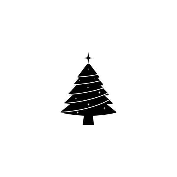 Χριστουγεννιάτικο Δέντρο Εικονίδιο Διάνυσμα Εικονογράφηση Λογότυπο Σχεδιασμός — Διανυσματικό Αρχείο