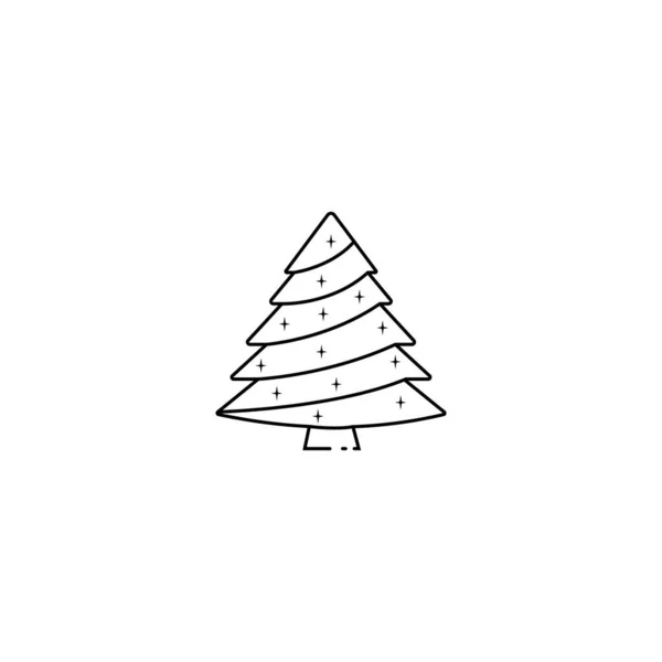 Árbol Navidad Icono Vector Ilustración Logo Diseño — Archivo Imágenes Vectoriales