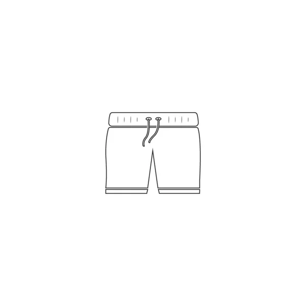 Swim Trunks Line Icon Vector Illustration Simple Design — Stock Vector