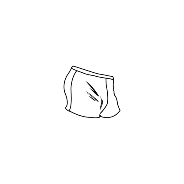 Swim Trunks Line Icon Vector Illustration Simple Design — Stock Vector