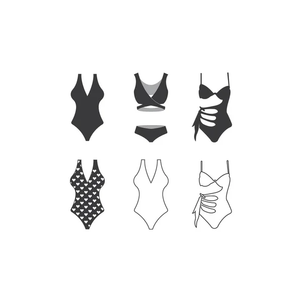 Swimsuit Icon Vector Illustration Design Template — 图库矢量图片