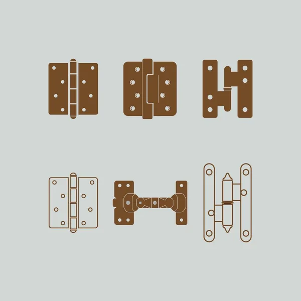 Door Hinge Icon Design Template Trendy Style Vector Eps — 图库矢量图片