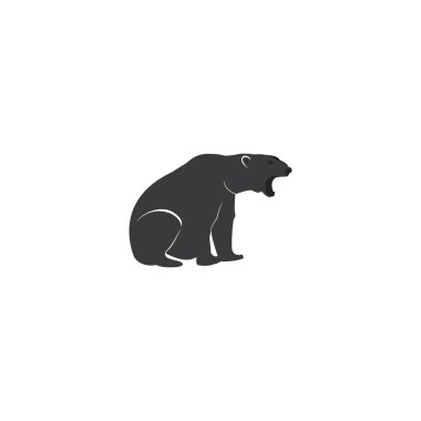 Ayı simgesi vektör illüstrasyon logo tasarımı.