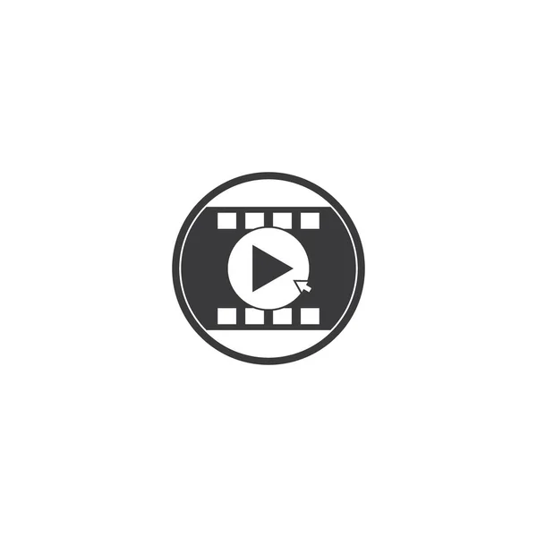 Відеокліп Відтворення Піктограми Вектор Ізольований Дизайн Логотипу — стоковий вектор
