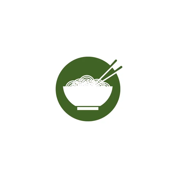 Noodles Icon Vector Illustration Logo Design — Stock Vector