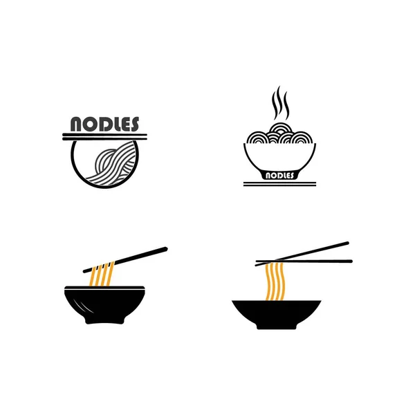 Noodles Icon Vector Illustration Logo Design — Image vectorielle