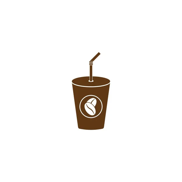 Yaratıcı Kahve Sıcak Kahve Fincanı Simgesi Şablonu — Stok Vektör