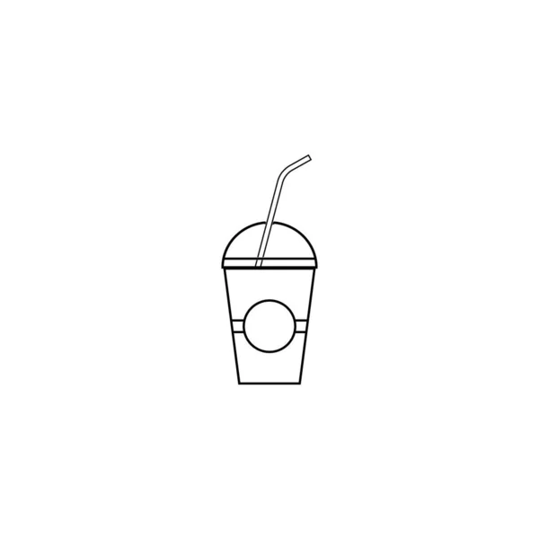 Creative Coffee Hot Coffee Cup Line Icon Template — стоковый вектор