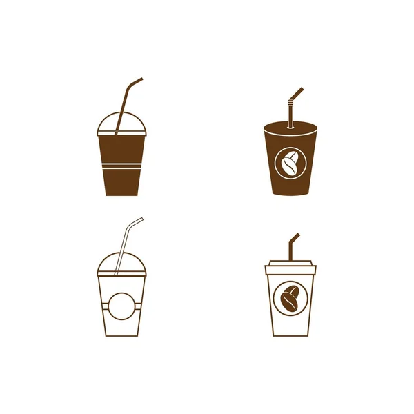 Creative Coffee Hot Coffee Cup Icon Template — Vetor de Stock