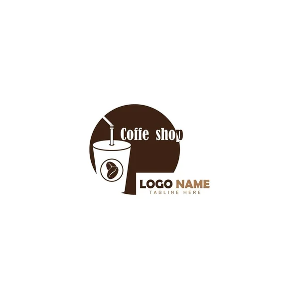 Café Tienda Logo Vector Diseño Plantilla — Vector de stock