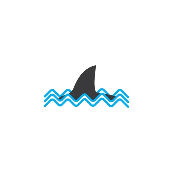 Shark Fin Sign Vector Isolated Illustration — Image vectorielle