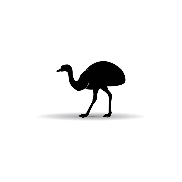 Ostrich Icon Vector Illustration Simple Design — Image vectorielle