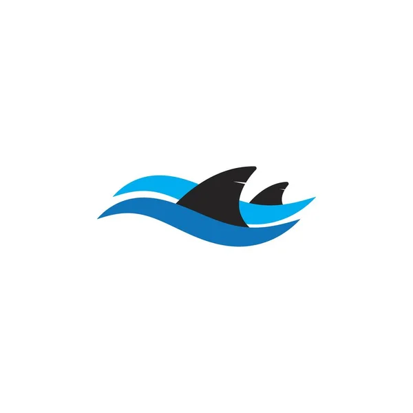 Aileron Requin Icône Vectoriel Illustration Design — Image vectorielle