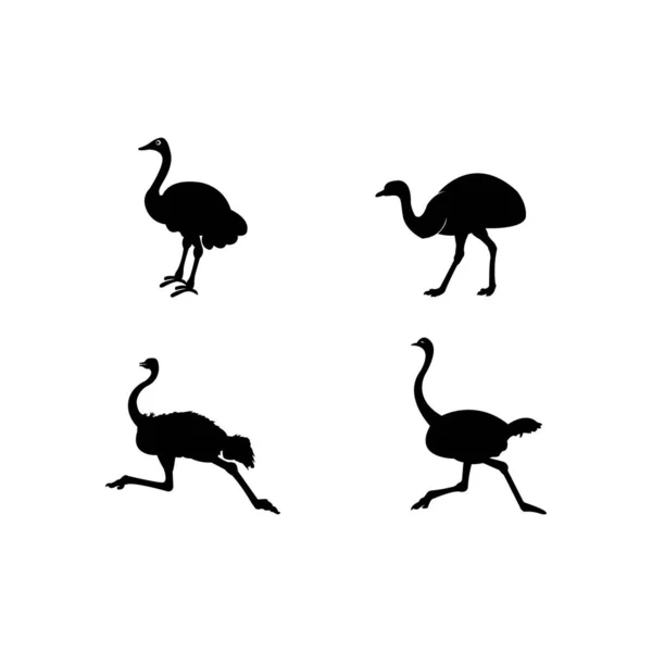 Ostrich Icon Vector Illustration Simple Design — стоковый вектор