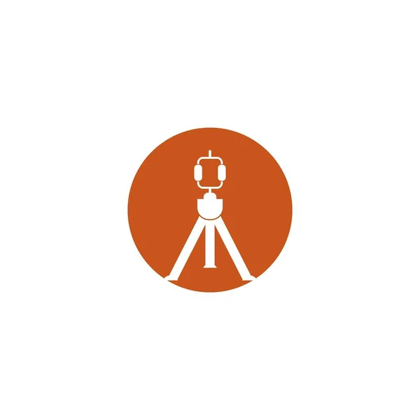 Tripod Icon Vector Illustration Flat Design — Stok Vektör