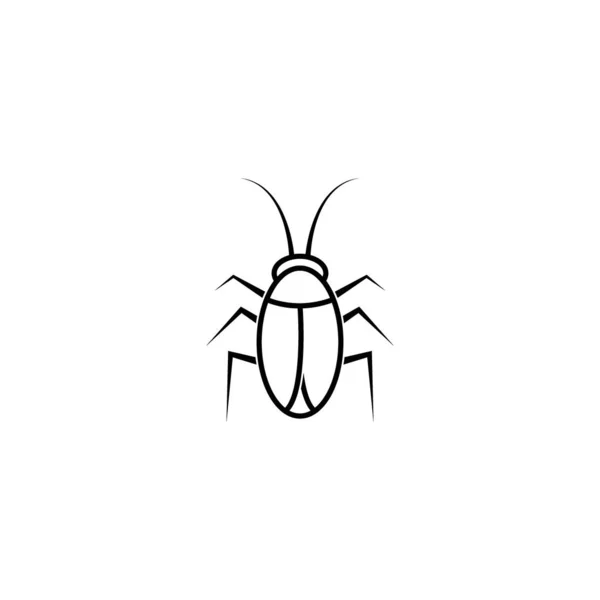 Cucaracha Vector Icono Ilustración Logo Diseño — Archivo Imágenes Vectoriales