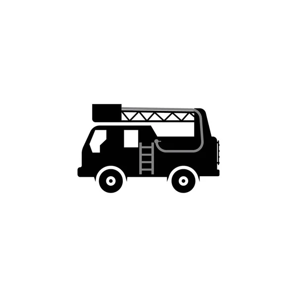 Camion Pompiers Icône Vectoriel Illustration Modèle Conception — Image vectorielle