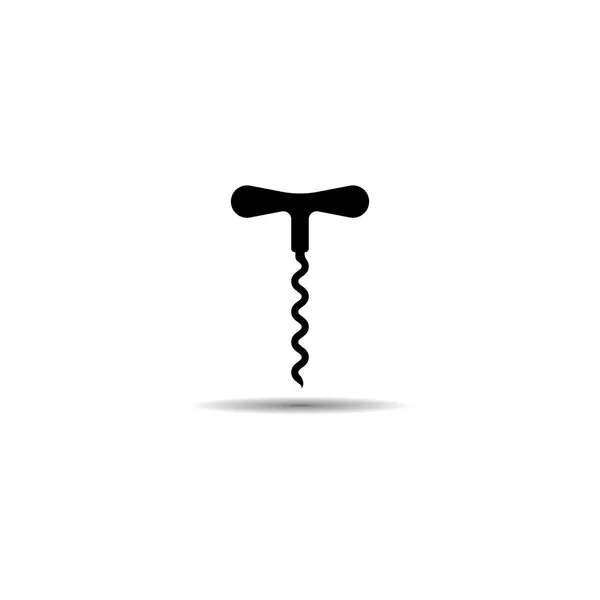 Ícone Corkscrew Ilustração Vetorial Design Simples —  Vetores de Stock