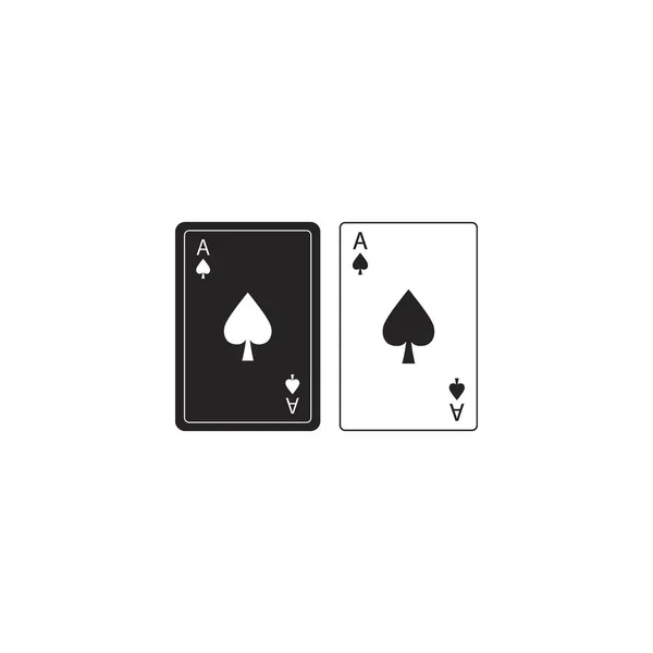 Playing Cards Icon Vector Illustration Flat Design — Stock Vector