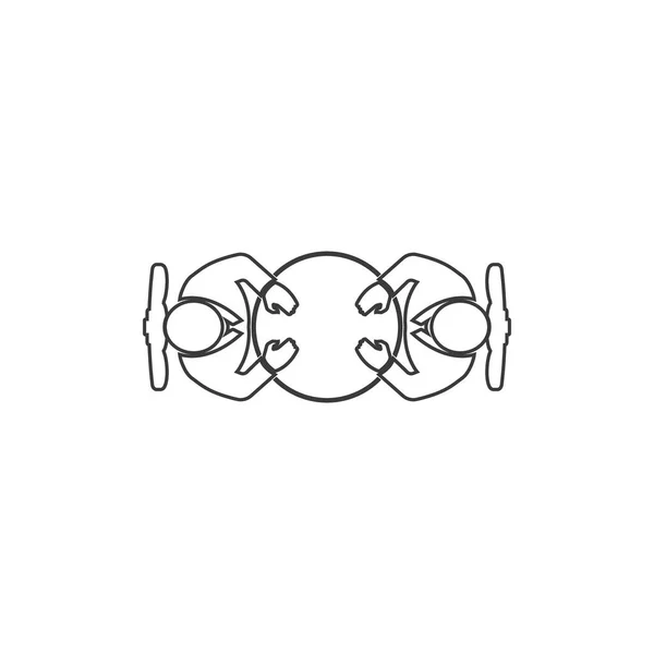 Réunion Icône Vectoriel Illustration Logo Design Fond — Image vectorielle