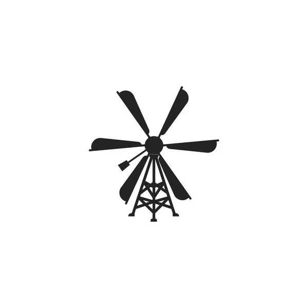 Векторная Иллюстрация Логотипа Ветряной Мельницы — стоковый вектор