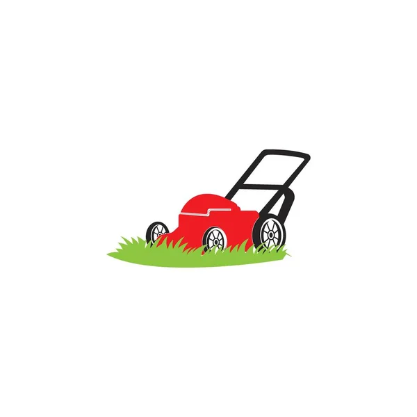 Lawn Mower Icon Vector Illustration Flat Design — Stock Vector