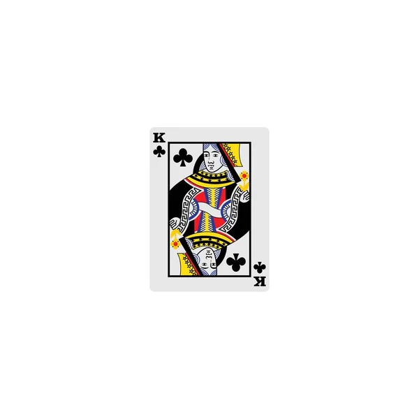 Návrh Vektorové Ilustrace Ikony King Playing Card — Stockový vektor
