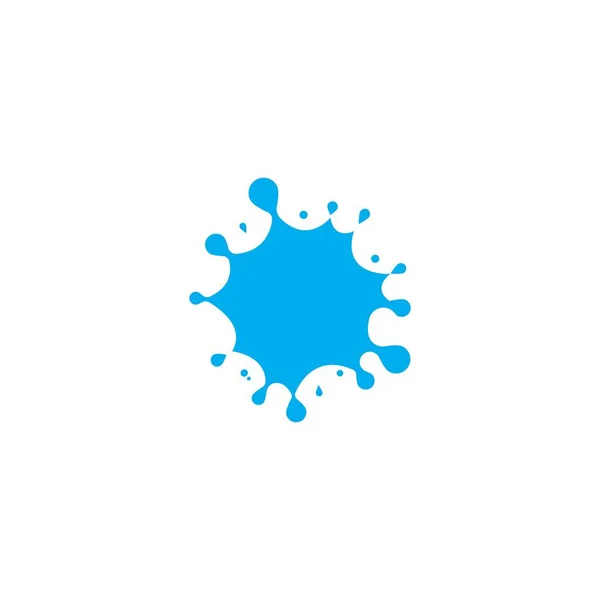 Agua Splash Logo Vector Icono Ilustración Diseño — Vector de stock