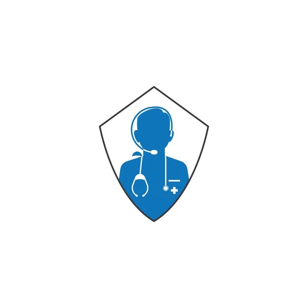 Ícone Serviço Médico Saúde Design Logotipo Ilustração Vetorial —  Vetores de Stock