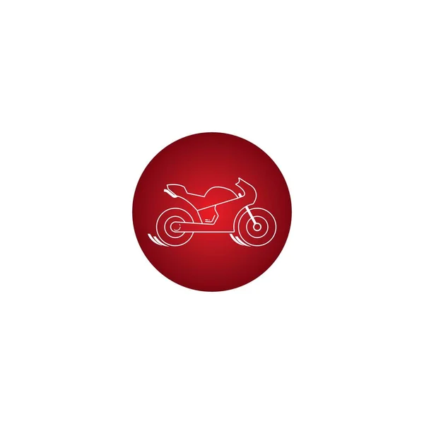 Motocykl Ikona Vektor Ilustrace Logo Design Šablona — Stockový vektor