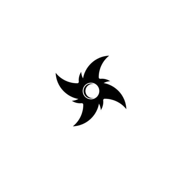 Shuriken Icône Vecteur Isolé Illustration Logo Design — Image vectorielle