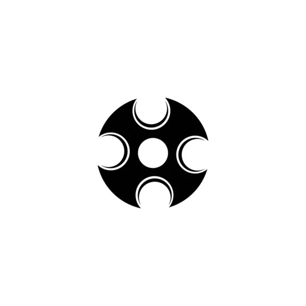 Shuriken Icon Vektor Isoliert Illustration Logo Design — Stockvektor