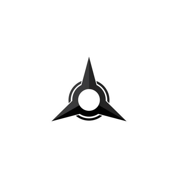 Shuriken Icône Vecteur Isolé Illustration Logo Design — Image vectorielle