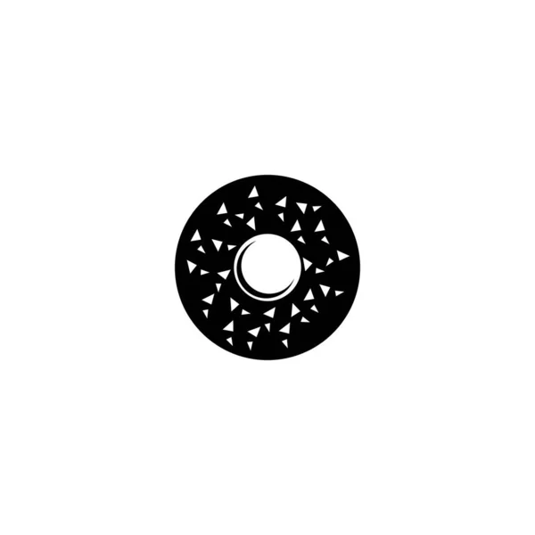 Donut Logo Vector Illustratie Pictogram Ontwerp Sjabloon — Stockvector