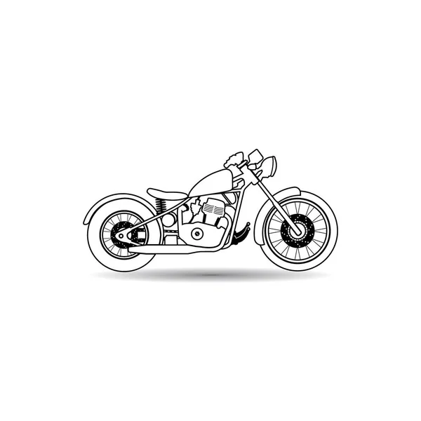 Motorcykel Ikon Vektor Illustration Logotyp Design Mall — Stock vektor
