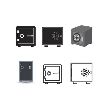 Güvenli simge vektör çizimi düz tasarım.